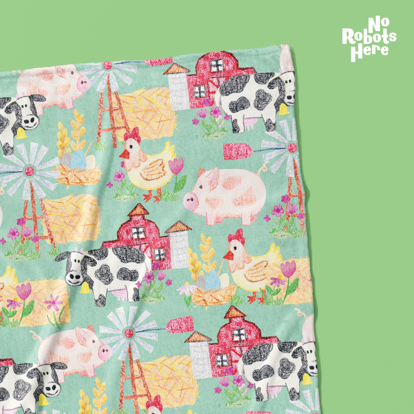 Farmhouse Animals Minky Blanket