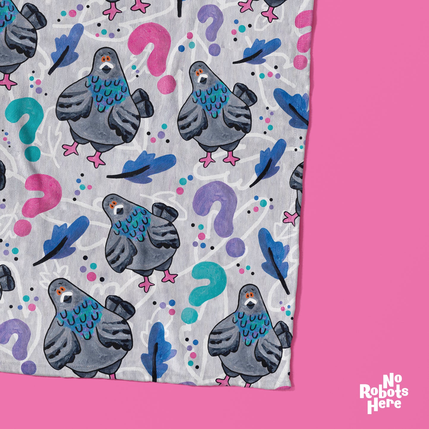 Huh? Pigeon Minky Blanket